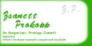 zsanett prokopp business card